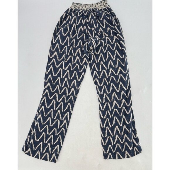 Cali 1850 Linen Blend Pockets Pull On Pants‎ S Beach Bohemian Festival Preppy - Picture 4 of 11